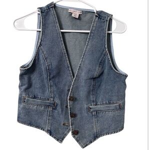 Sincerely Jules Denim 3 Button Vest Women’s Size Medium